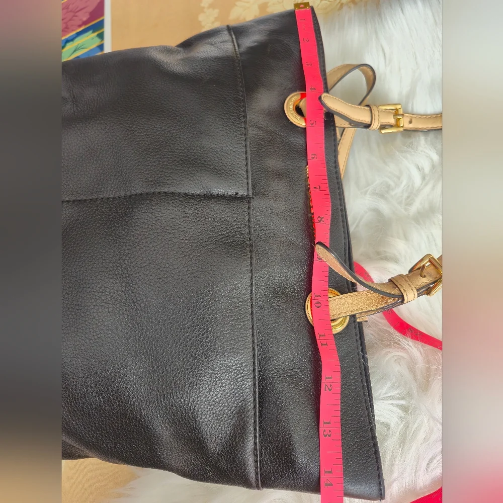 Michael Kors Black Tote with‎ Tan Handles ⚠️⬇️